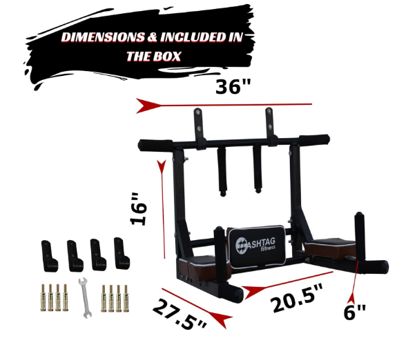FITNESS Wall mount pull up bar