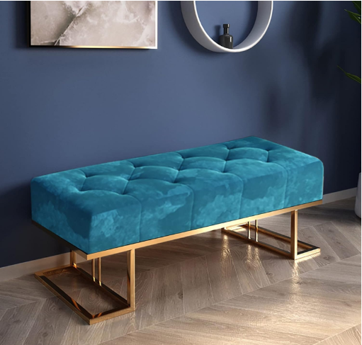 ObalTure Metal Entryway Bench For Bedroom Modern