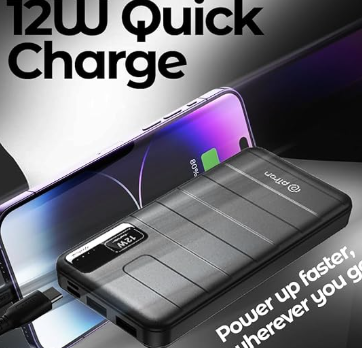 pTron Dynamo Nitro 10000mAh 12W Power Bank, Dua