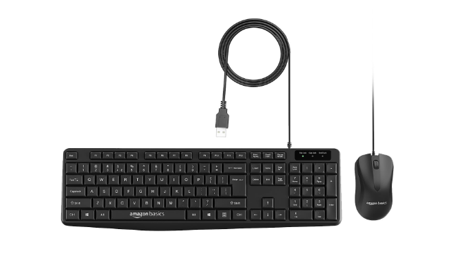 Amazon Basics Wired Keyboard and Mouse