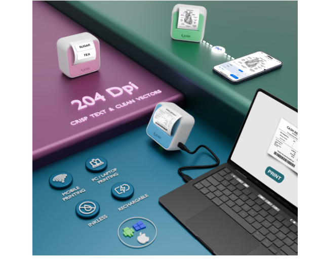 SEZNIK Mini wireless Monochrome Home Inkjet