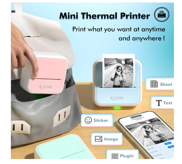 SEZNIK Mini wireless Monochrome Home Inkjet