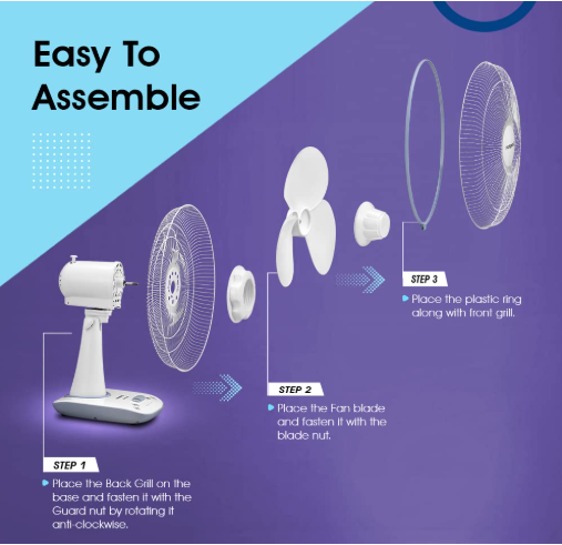 Crompton Wave Star 400MM High Speed Table Fan