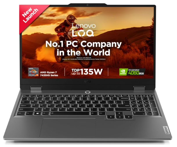 Lenovo LOQ 2024, AMD Ryzen 7 7435HS, NVIDIA RTX 4060-8GB, 24GB RAM, 512GB SSD