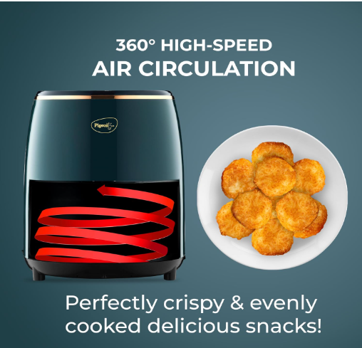 Pigeon Healthifry Digital Air Fryer, 360° High Speed Air Circulation