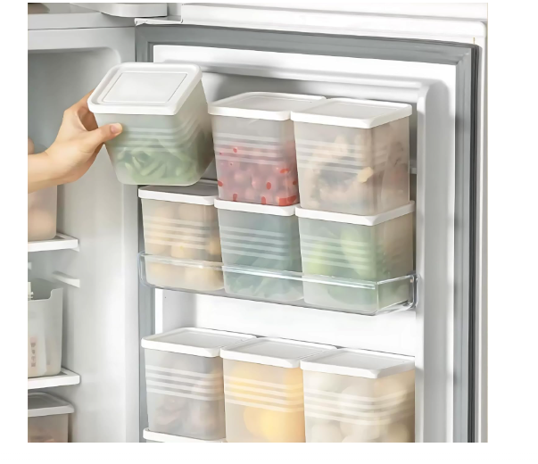 Satpurush Fridge Storage Boxes (Pack of 6) Freezer